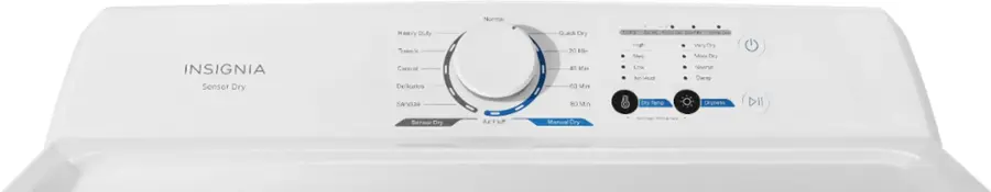 Alt View 14. Insignia™ - 6.7 Cu. Ft. Electric Dryer with Sensor Dry - White.