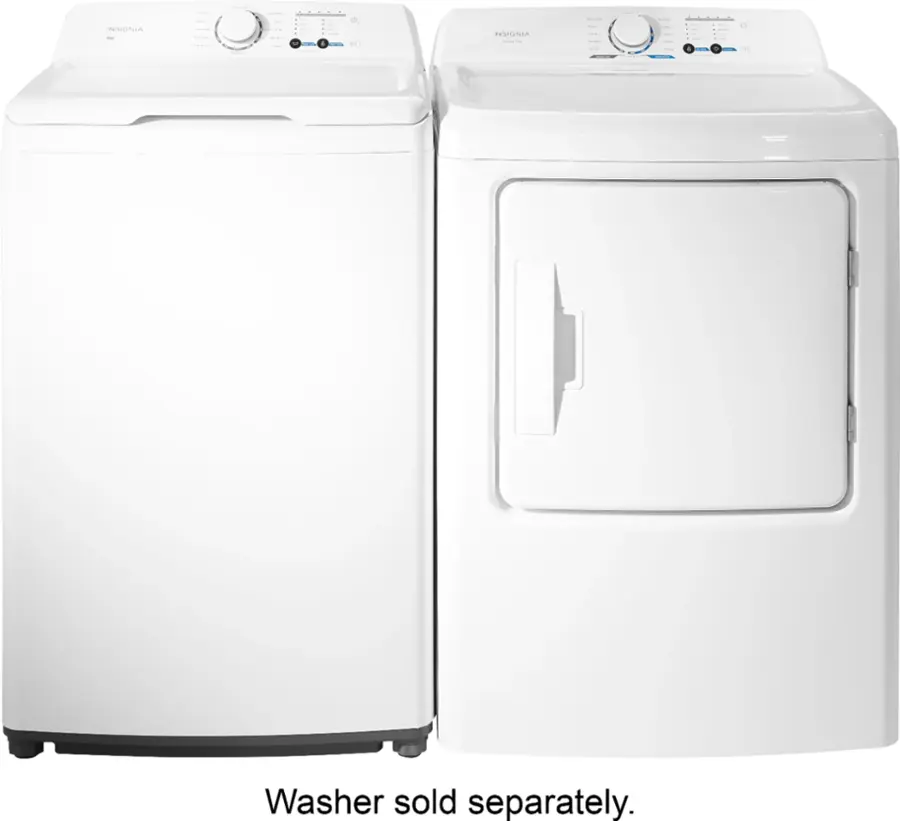 Alt View 18. Insignia™ - 6.7 Cu. Ft. Electric Dryer with Sensor Dry - White.
