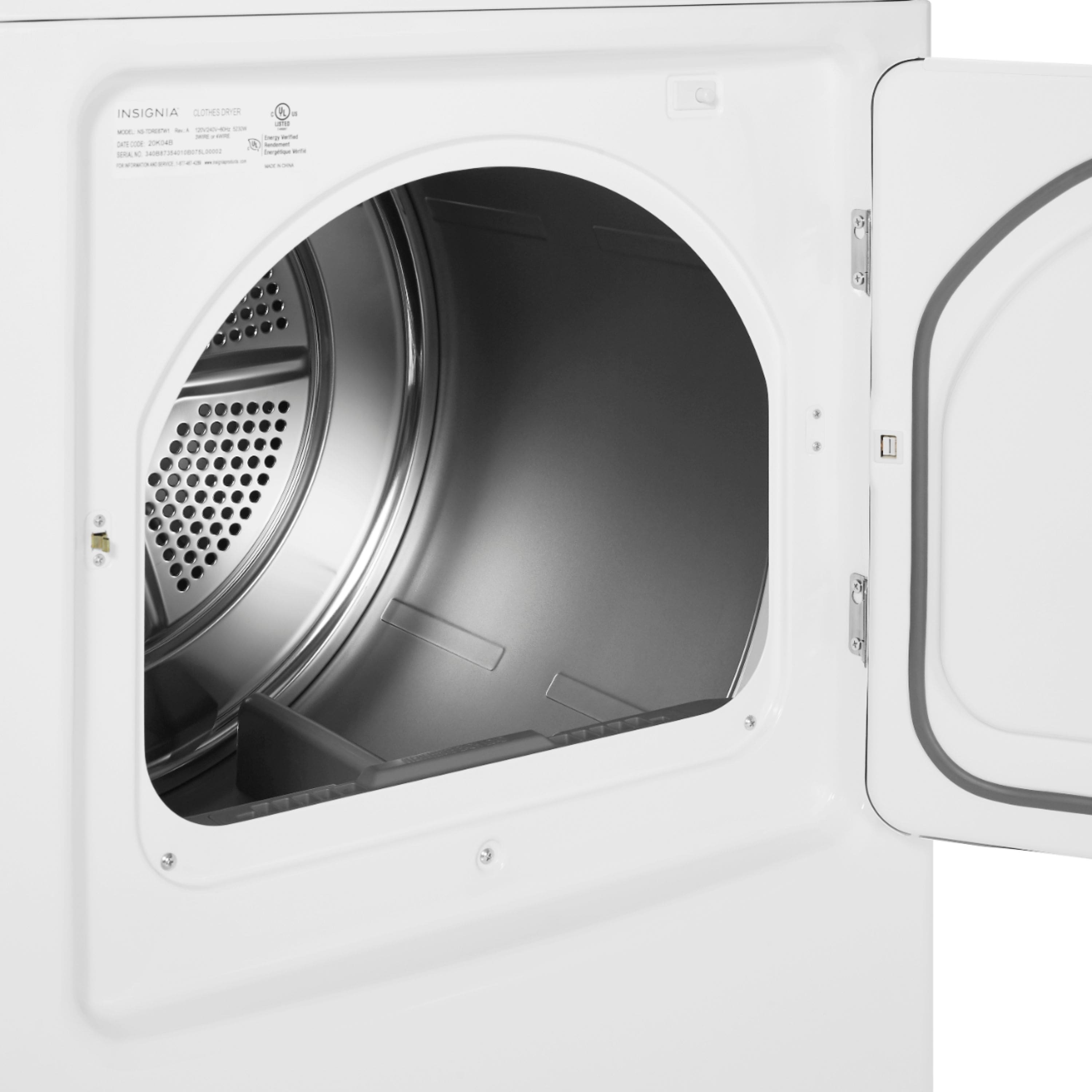 Alt View 15. Insignia™ - 6.7 Cu. Ft. Gas Dryer with Sensor Dry - White.