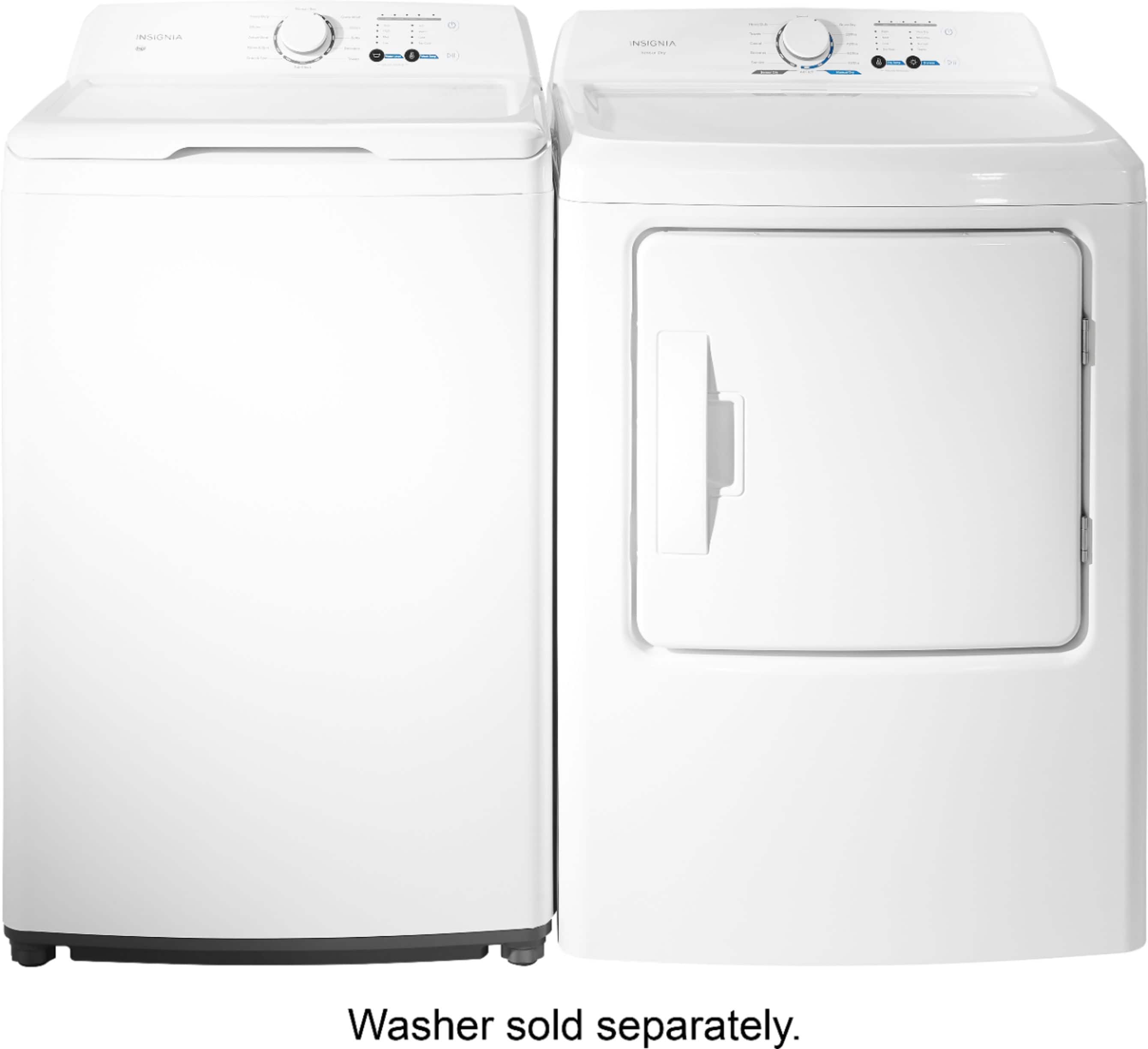 Alt View 18. Insignia™ - 6.7 Cu. Ft. Gas Dryer with Sensor Dry - White.