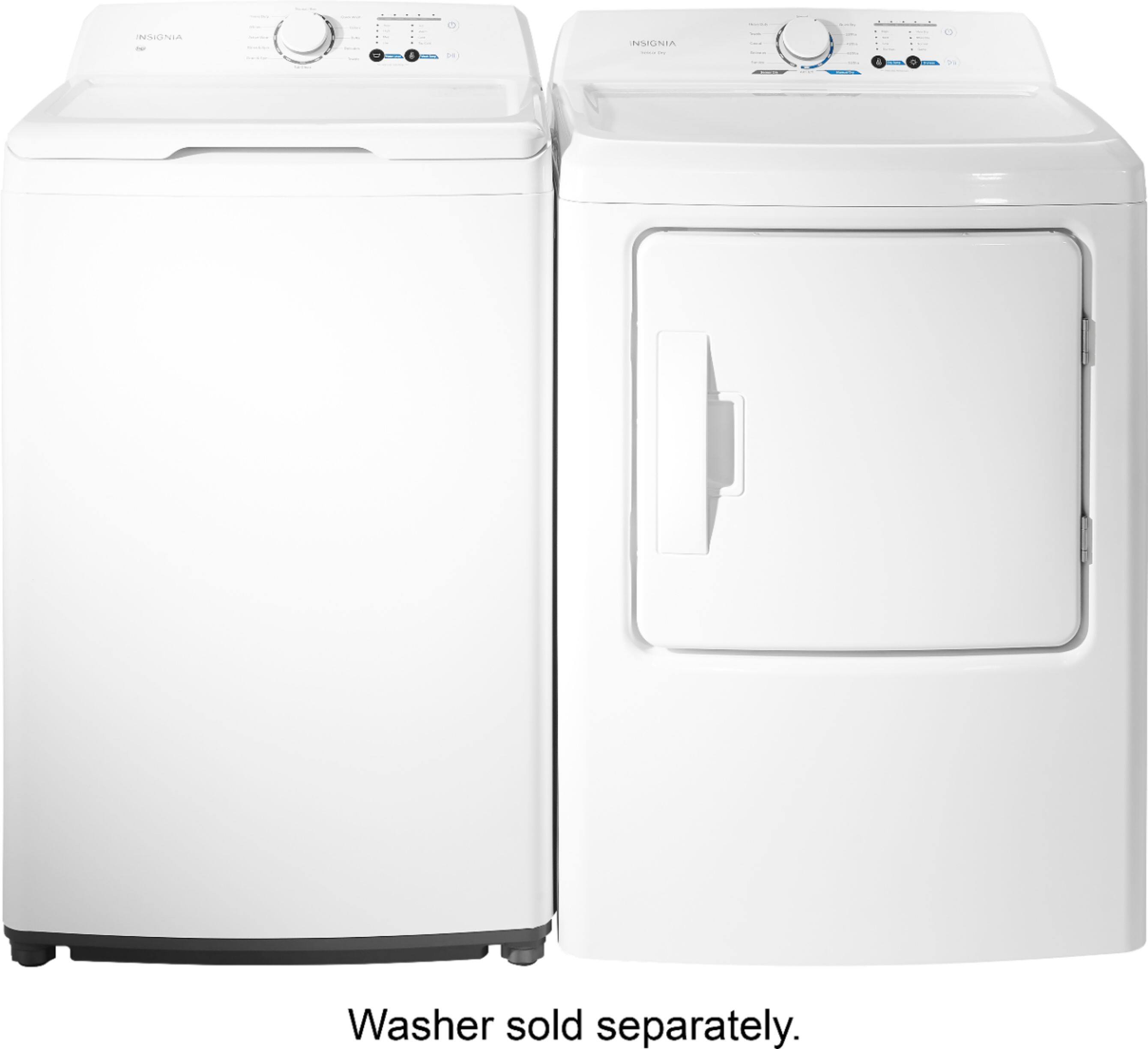 Alt View 18. Insignia™ - 6.7 Cu. Ft. Gas Dryer with Sensor Dry - White.