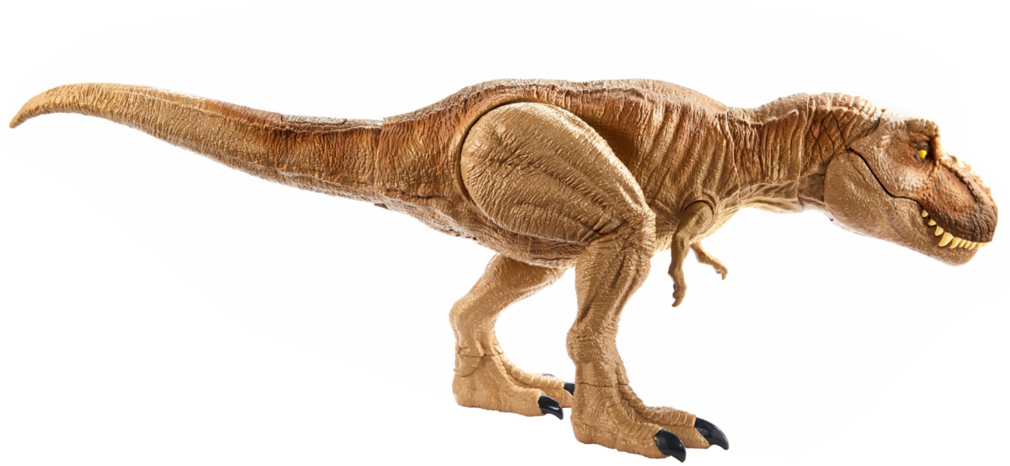 Angle View: Jurassic World Camp Cretaceous Epic Roarin��� Tyrannosaurus Rex Large Action Figure, Primal Attack Feature, Sound, Realistic Shaking, Movable Joints; Ages 4 Years & Up