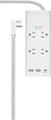 Front Zoom. Insignia™ - 4-Outlet/3-USB Surge Protector Strip - White.