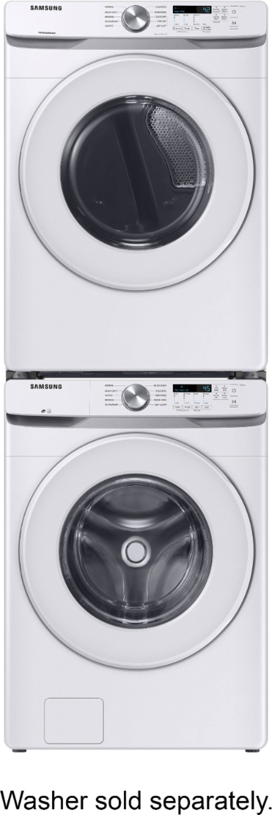 Alt View 11. Samsung - 7.5 Cu. Ft. Stackable Electric Dryer with Long Vent Drying - White.