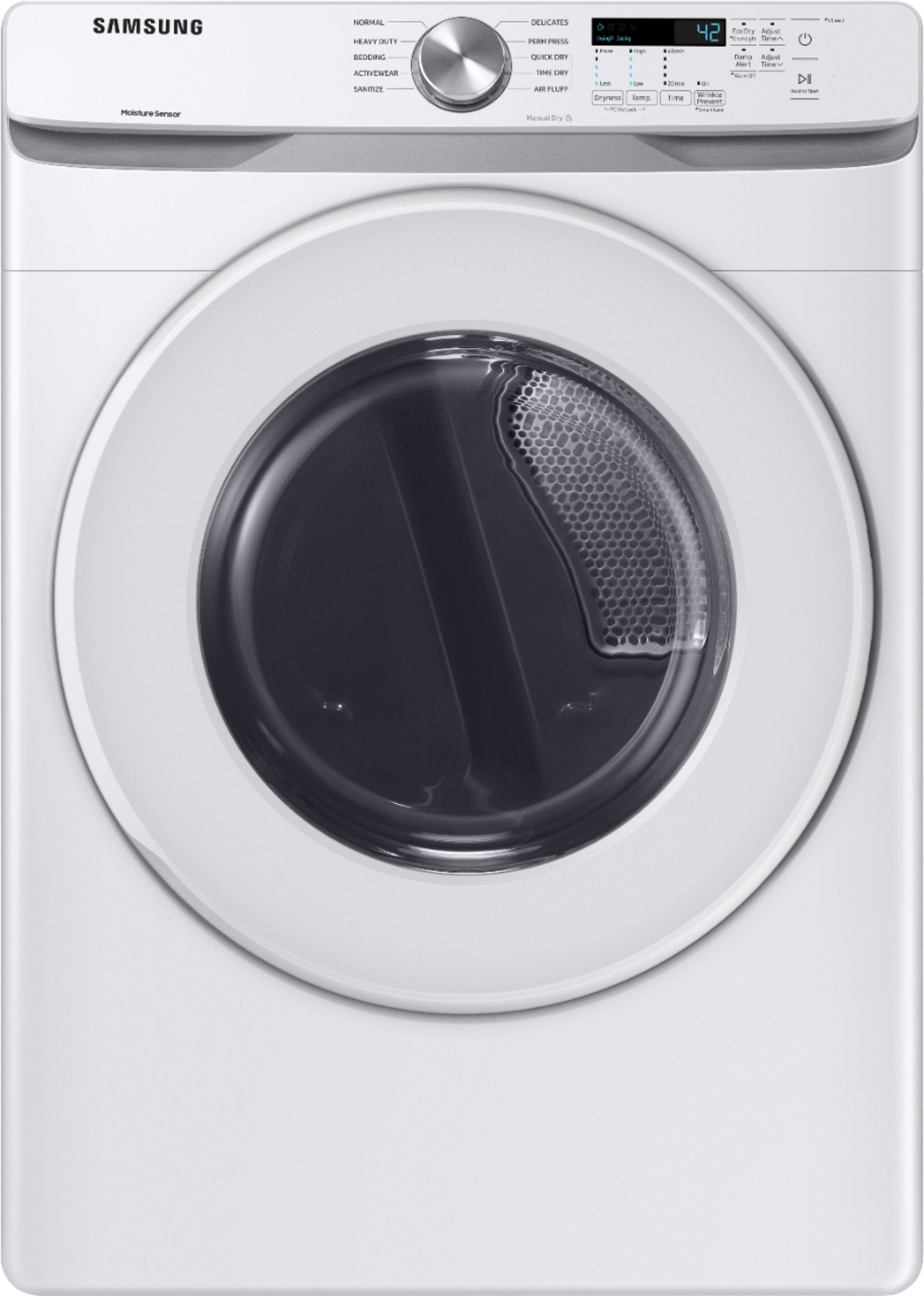 Samsung - 7.5 cu. ft. Long Vent Gas Dryer with Sensor Dry - White