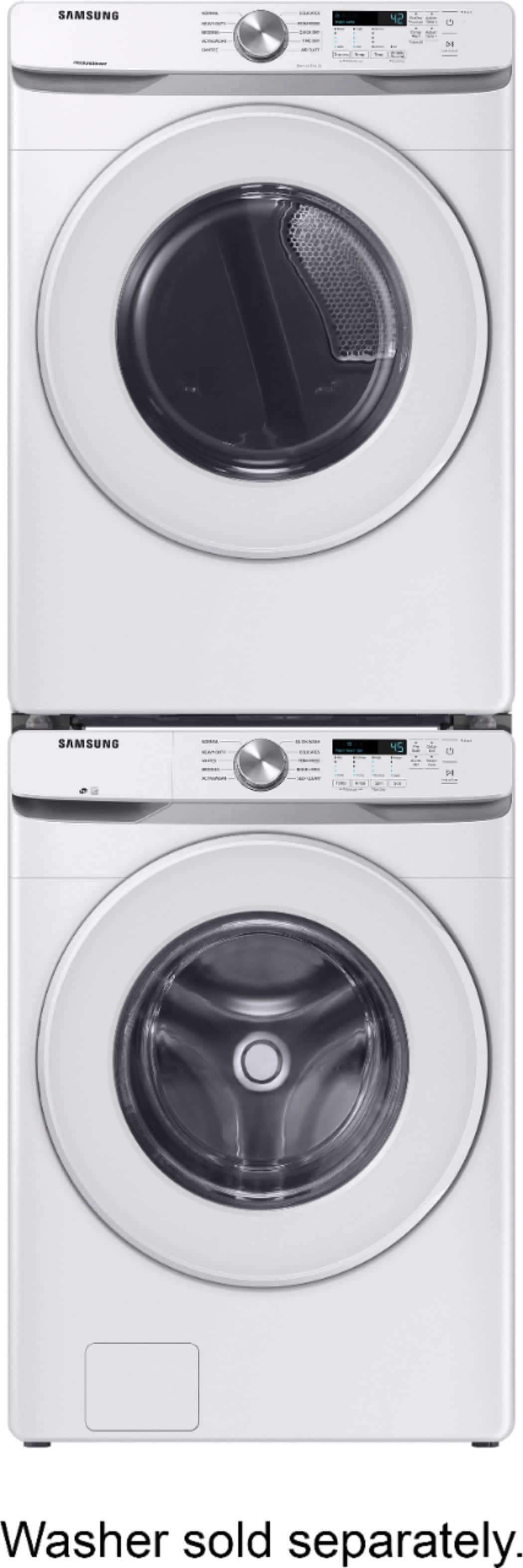 Alt View 14. Samsung - 7.5 Cu. Ft. Stackable Gas Dryer with Long Vent Drying - White.