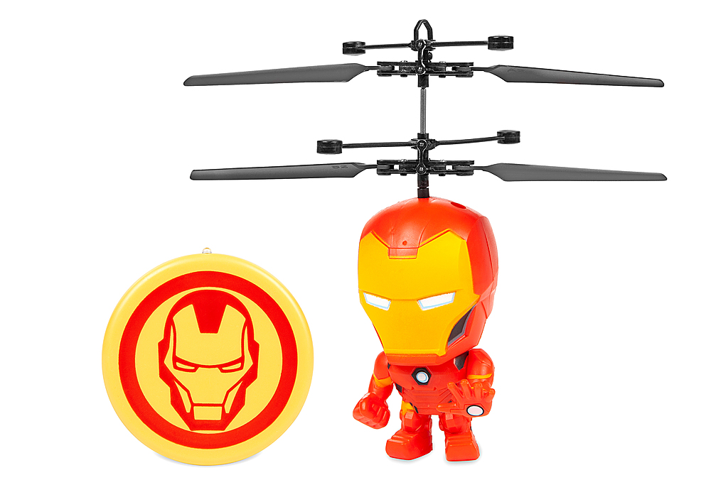 World Tech Toys - Marvel 3.5 Inch Iron Man Flying Figure IR Helicopter - Multi