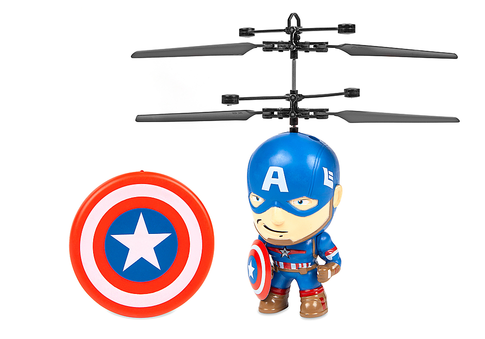 World Tech Toys - Marvel 3.5 Inch Captain America Flying Figure IR Helicopter - Multi