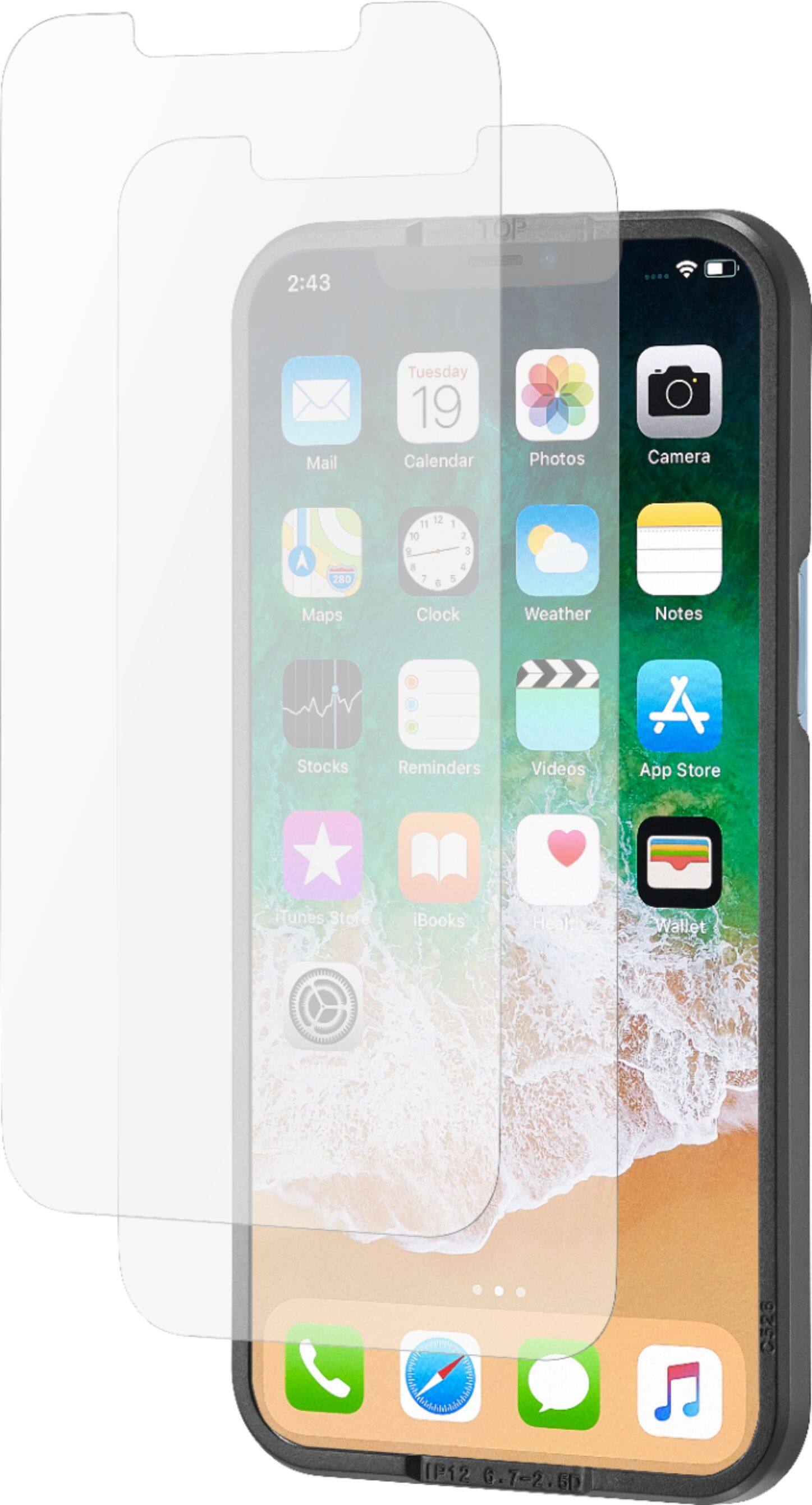 Alt View 15. Insignia™ - Tempered Glass Screen Protector for iPhone® 12 mini (2 Pack) - Clear.
