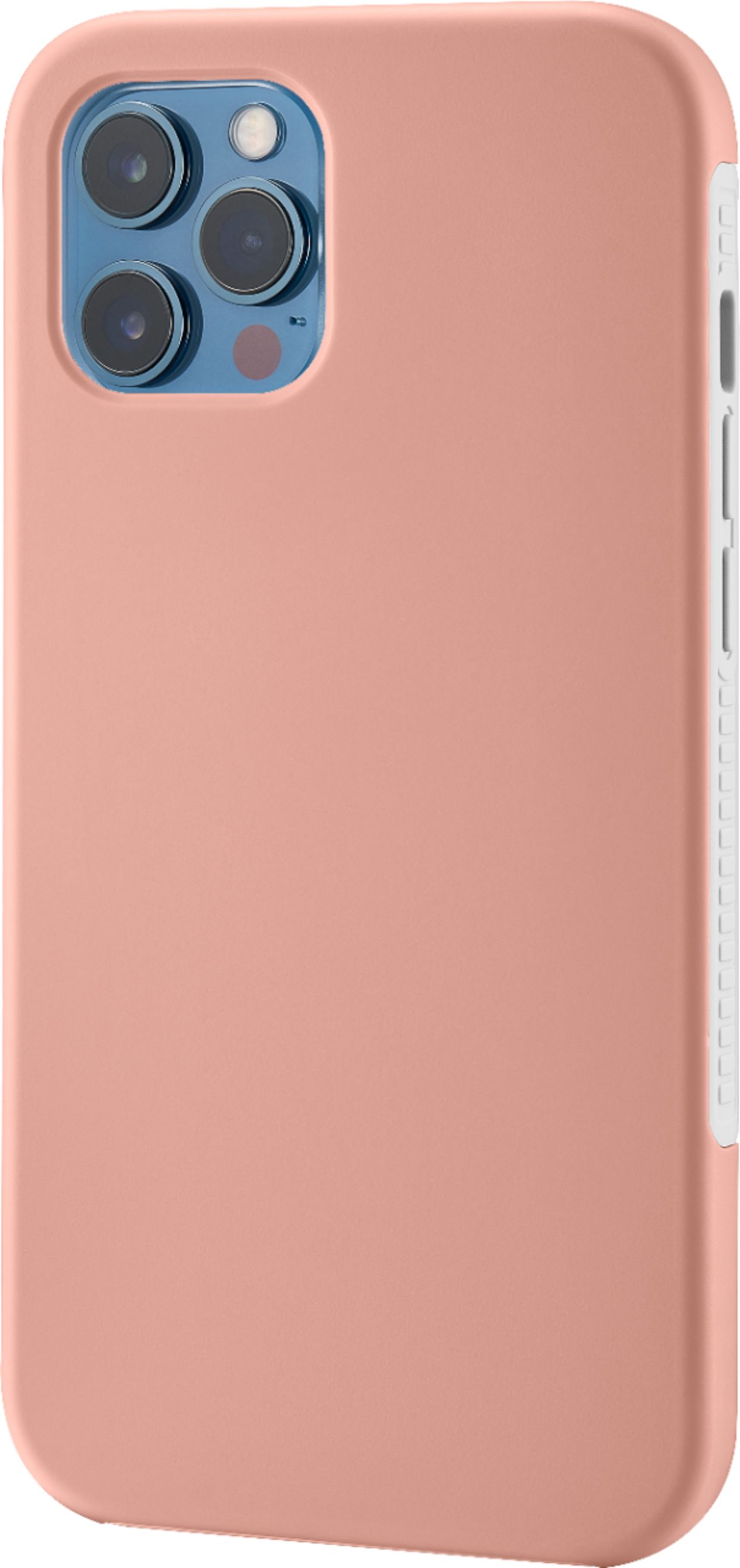 Left View: Platinum™ - Dual-Layer Protective Phone Case for iPhone® 12 Pro Max - Pink