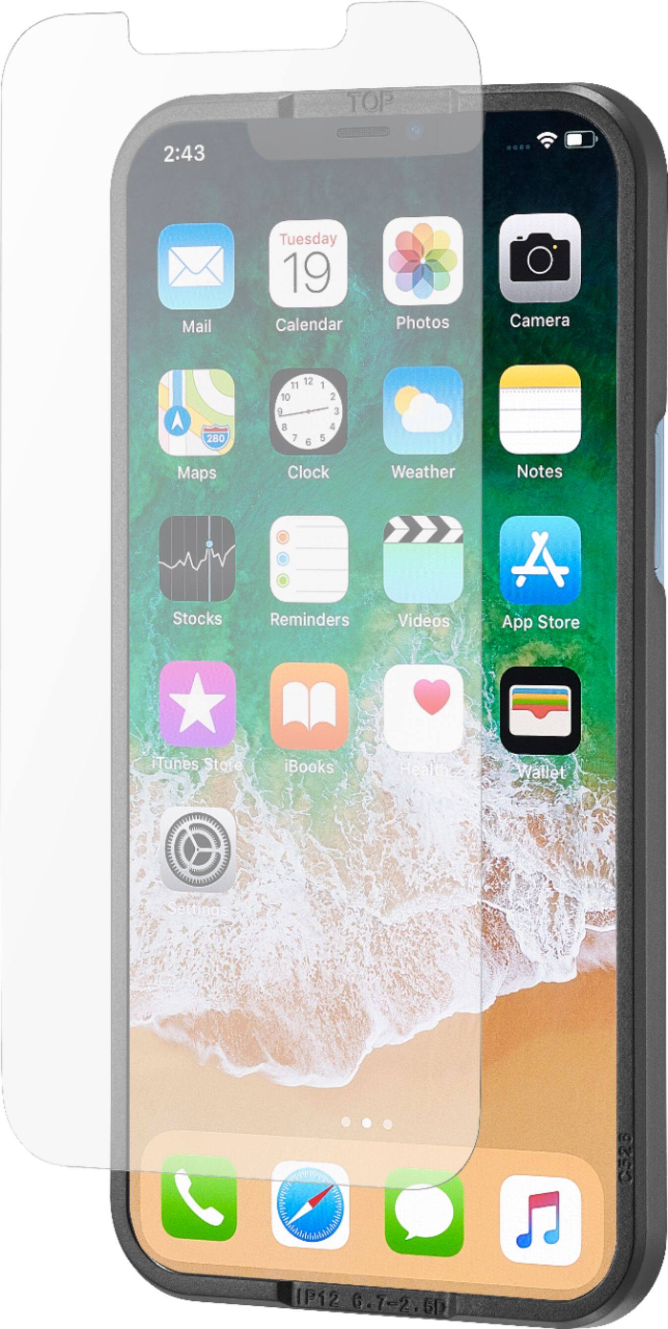 Alt View 15. Insignia™ - Blue Light Blocking Tempered Glass Screen Protector for iPhone® 12 Pro Max - Clear.