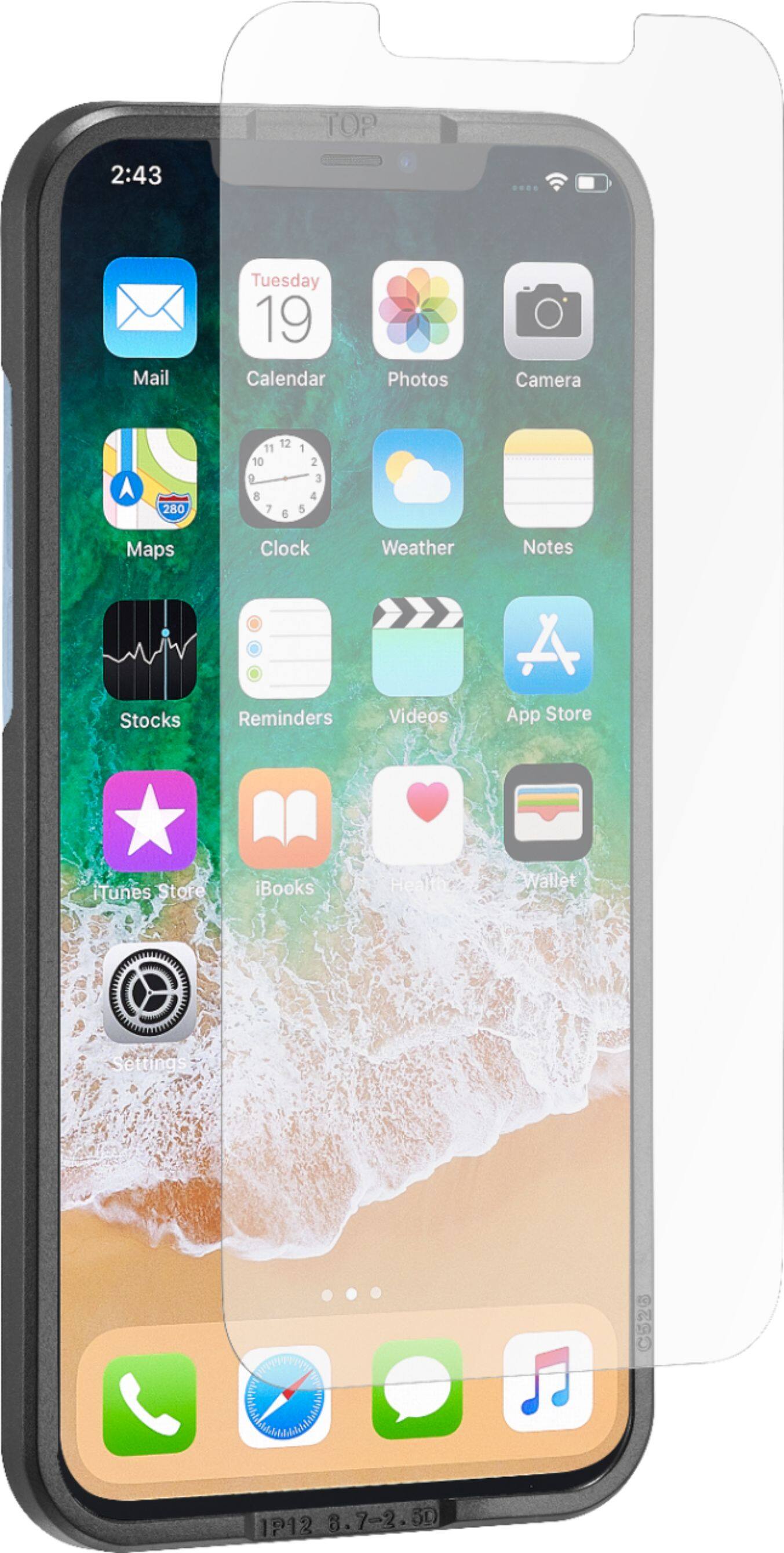 Alt View 16. Insignia™ - Blue Light Blocking Tempered Glass Screen Protector for iPhone® 12 Pro Max - Clear.