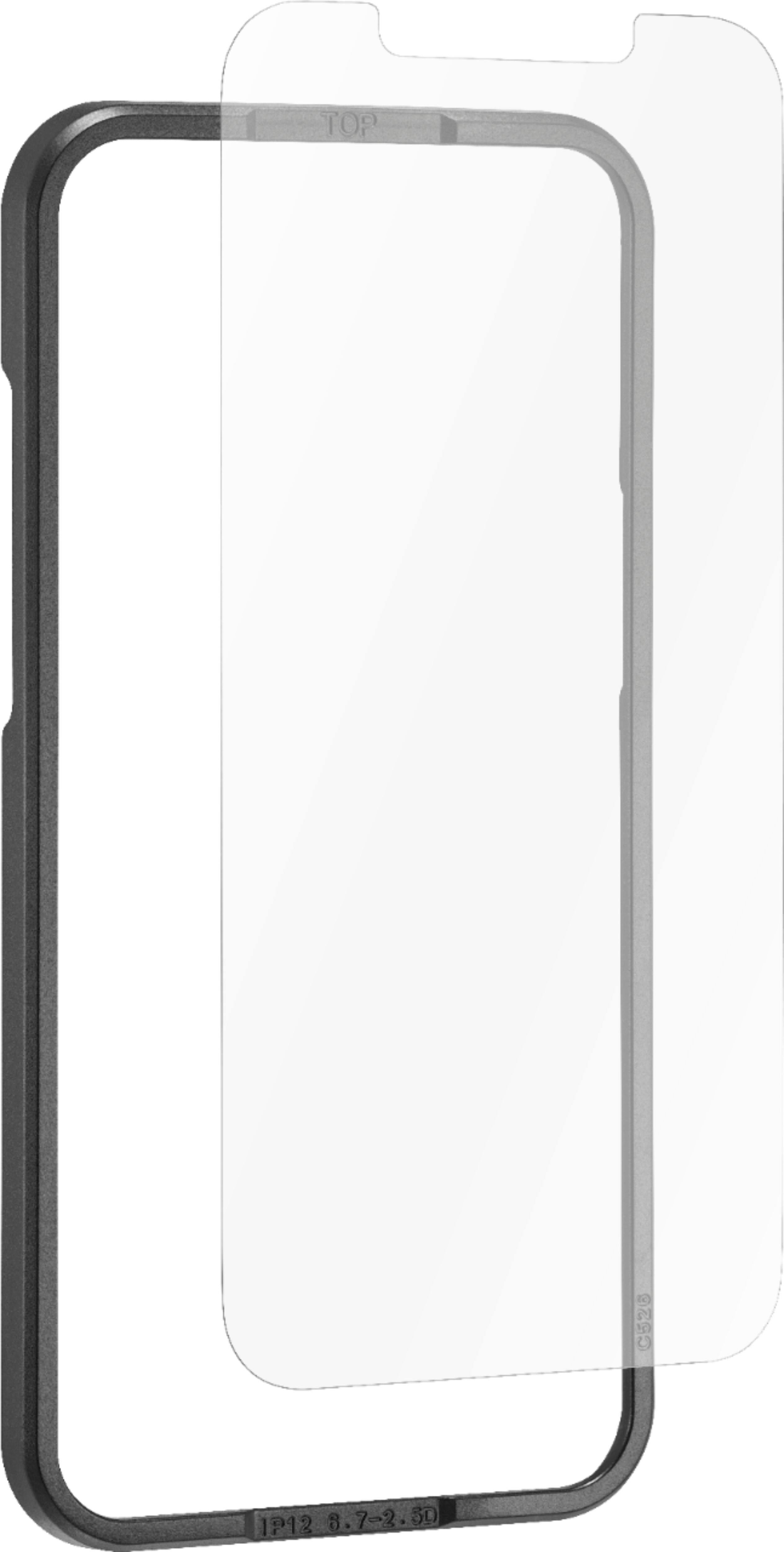 Left. Insignia™ - Blue Light Blocking Tempered Glass Screen Protector for iPhone® 12 Pro Max - Clear.