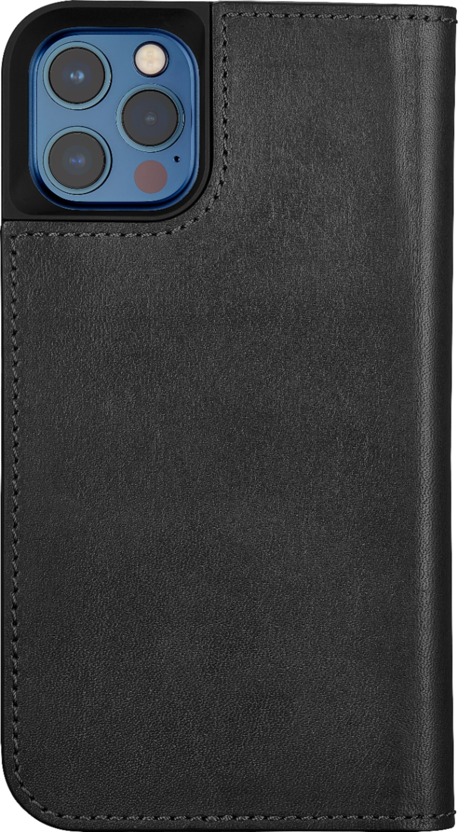 Case-Mate - Tough Leather Wallet Folio - Case for iPhone 12 and iPhone 12  Pro (5G) - Holds 4 Cards + Cash - 6.1 inch - Black