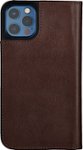 Front Zoom. Platinum™ - Genuine Leather Wallet Folio for iPhone® 12 and iPhone® 12 Pro - Brown.