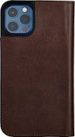 Platinum™ - Genuine Leather Wallet Folio for iPhone® 12 and iPhone® 12 Pro - Brown - Front_Zoom