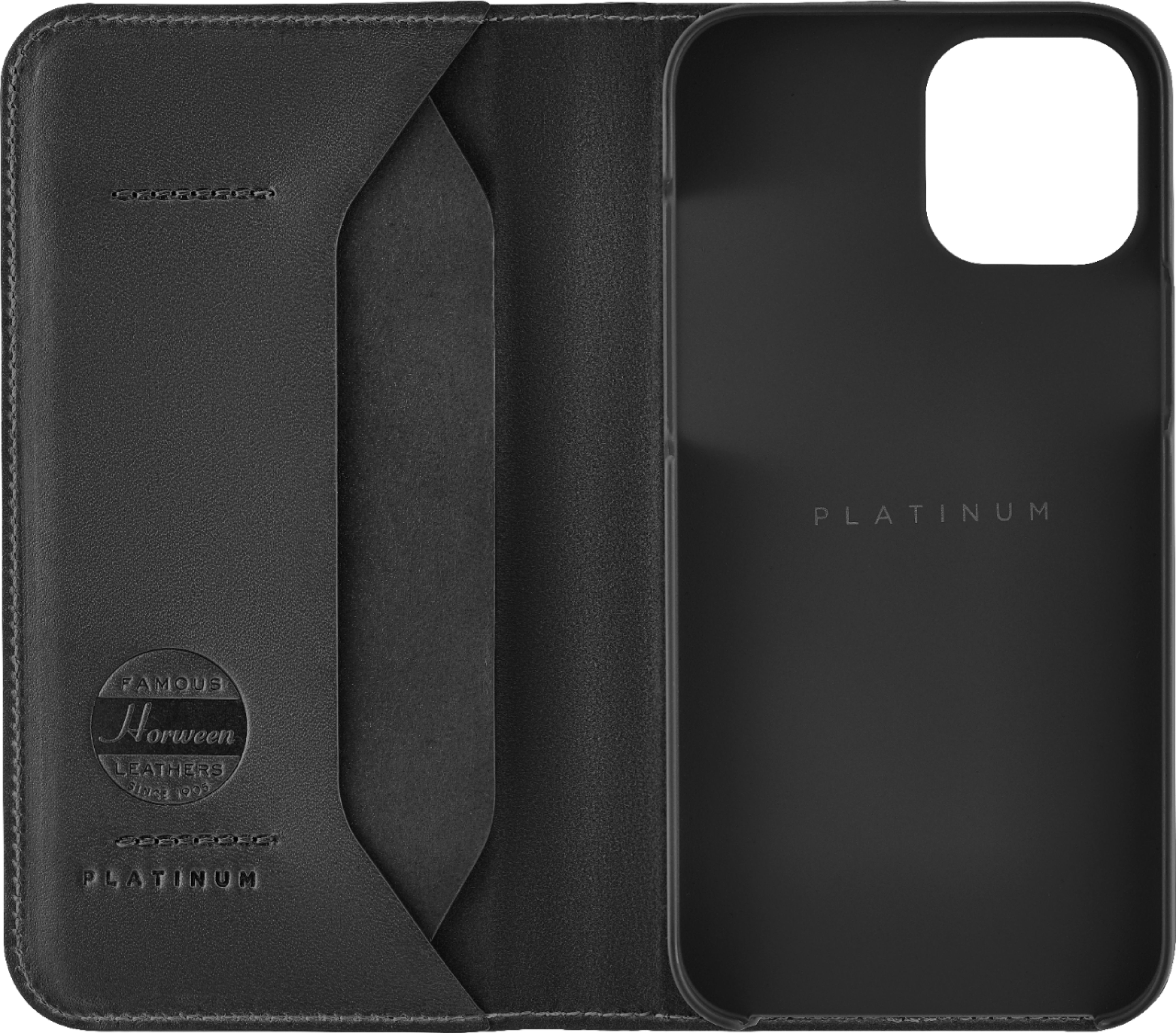 Platinum Genuine Leather Wallet Folio For Iphone 12 Pro Max Black Pt Maxiilhlb Best Buy