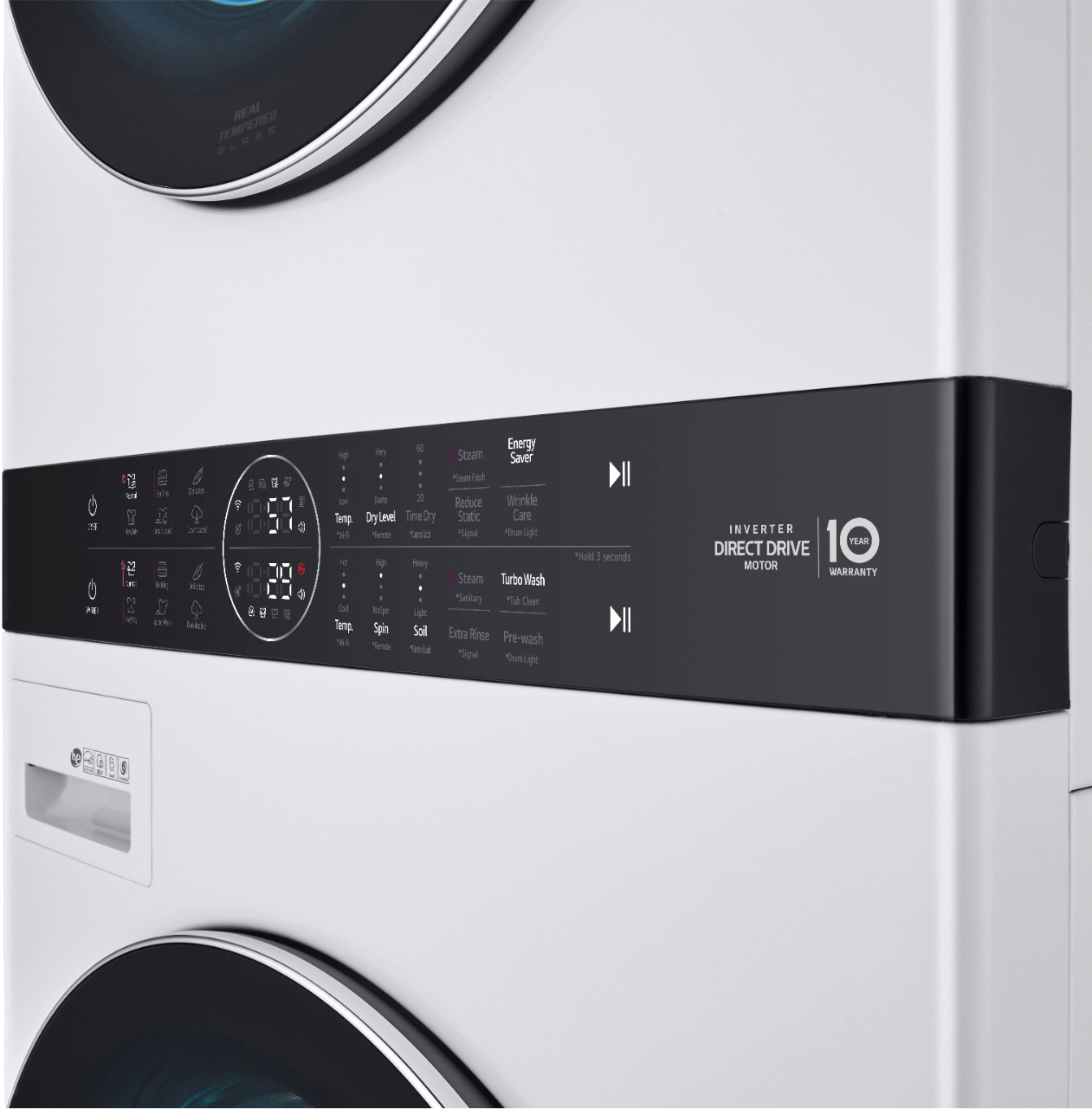 Alt View 17. LG - 4.5 Cu. Ft. HE Smart Front Load Washer and 7.4 Cu. Ft. Electric Dryer WashTower with Steam and Built-In Intelligence - White.