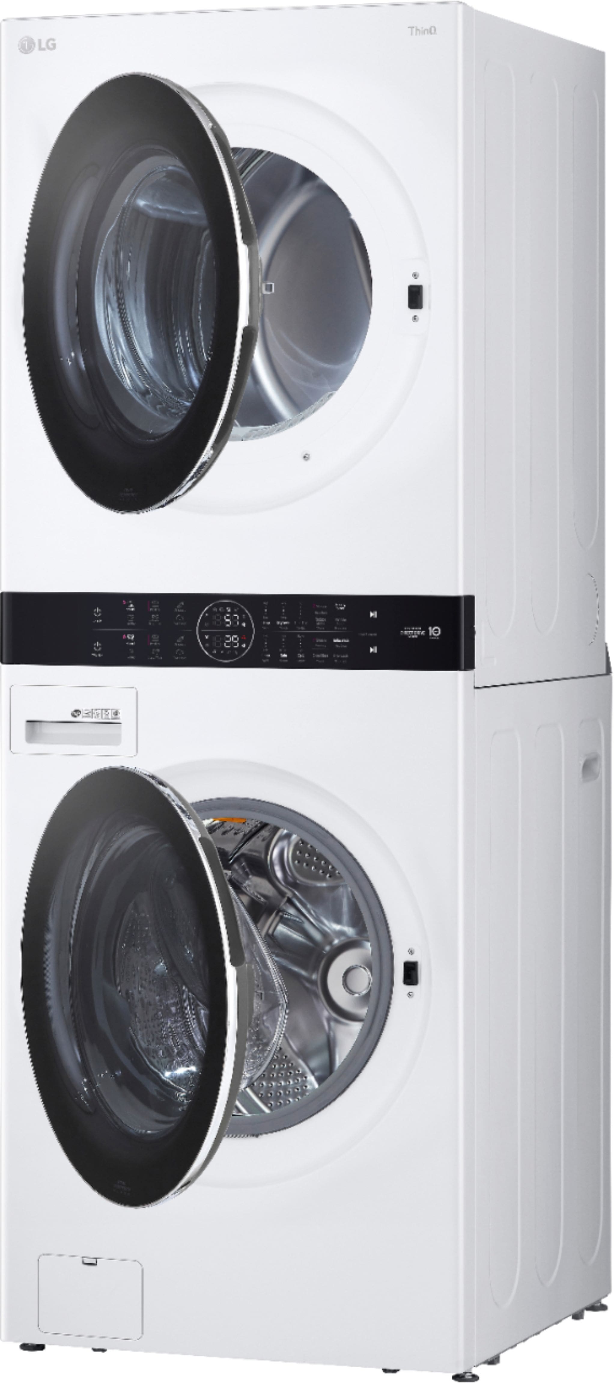 Alt View 13. LG - 4.5 Cu. Ft. HE Smart Front Load Washer and 7.4 Cu. Ft. Electric Dryer WashTower with Steam and Built-In Intelligence - White.
