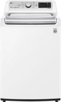 LG - 4.8 Cu. Ft. High-Efficiency Top Load Washer with 4-Way Agitator and TurboWash 3D - White - Front_Zoom