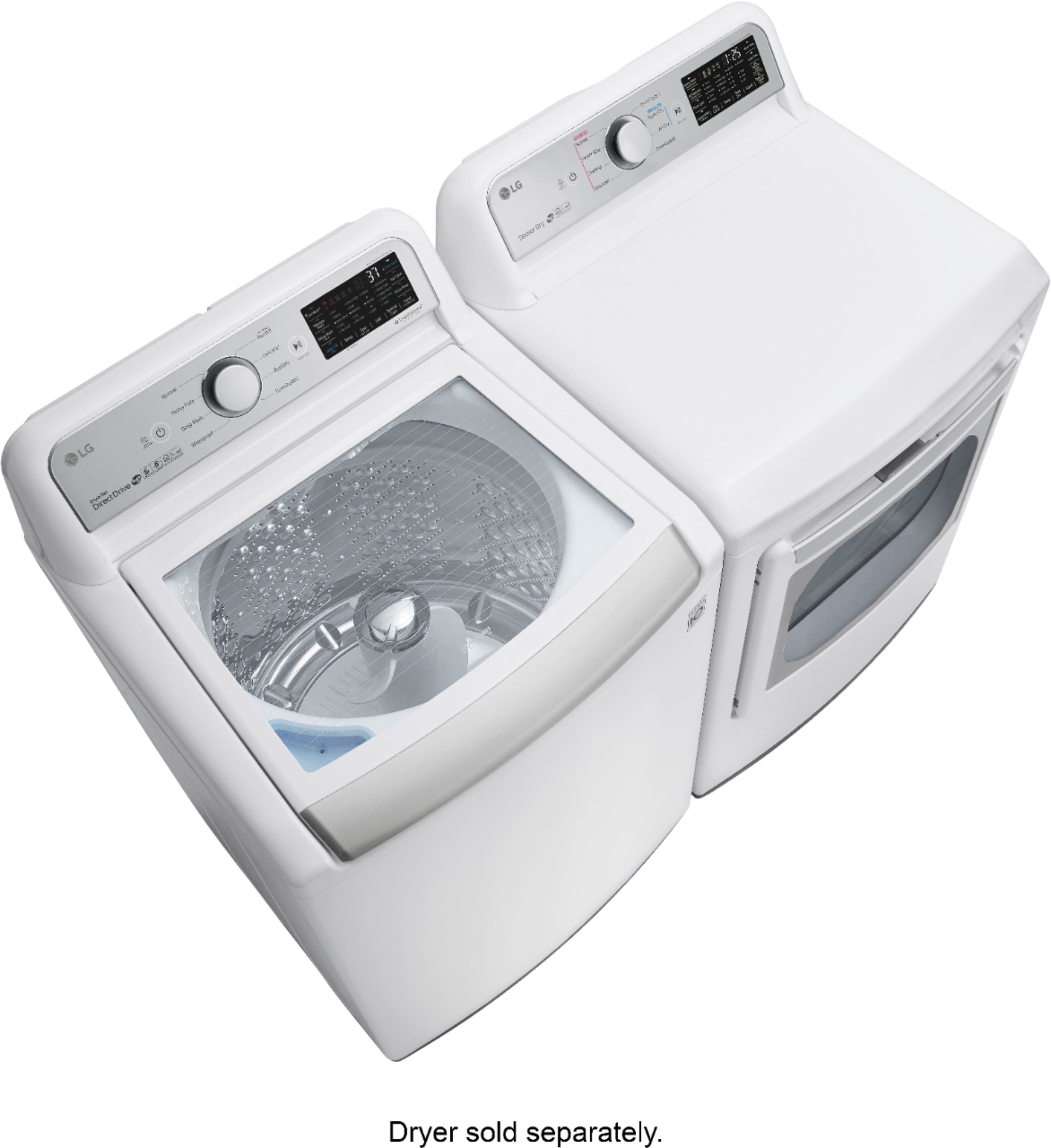 LG 4.8 Cu. Ft. 8-Cycle High-Efficiency Top-Loading Washer with Agitator ...