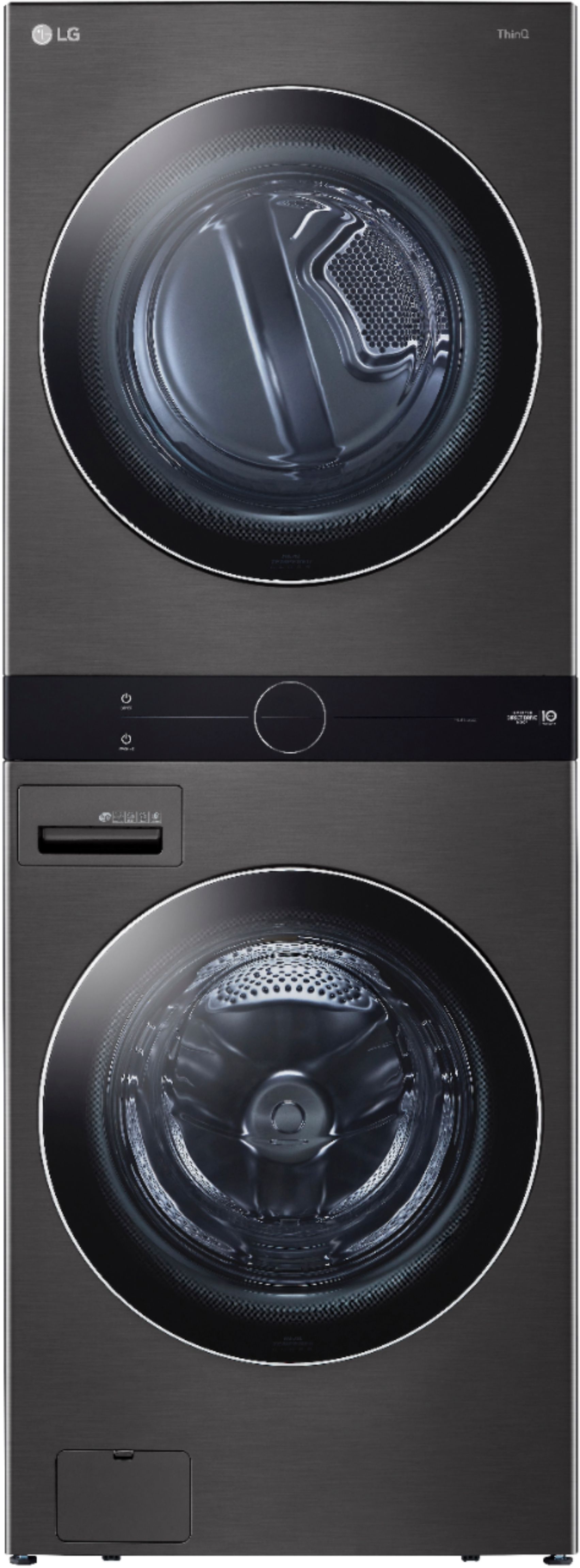 LG Front Load WashTower™ Washer & Electric Dryer Combo (Black)