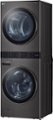 Left Zoom. LG - 4.5 Cu. Ft. HE Smart Front Load Washer and 7.4 Cu. Ft. Electric Dryer WashTower with Steam and Built-In Intelligence - Black Steel.