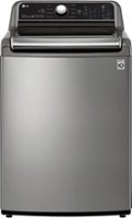 LG - 4.8 Cu. Ft. High-Efficiency Top Load Washer with 4-Way Agitator and TurboWash 3D - Graphite Steel - Front_Zoom