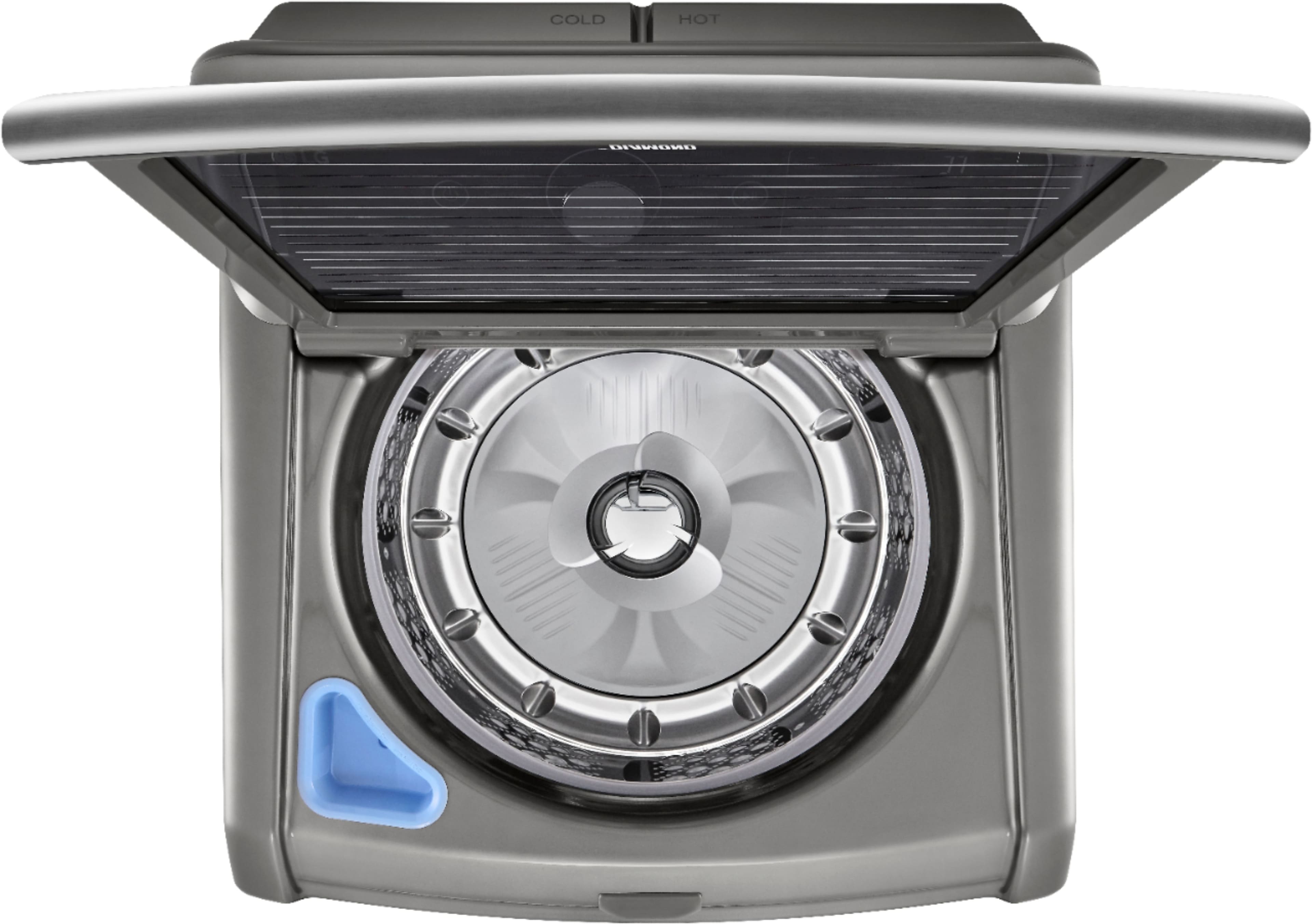 Alt View 25. LG - 4.8 Cu. Ft. High-Efficiency Top Load Washer with 4-Way Agitator - Graphite Steel.