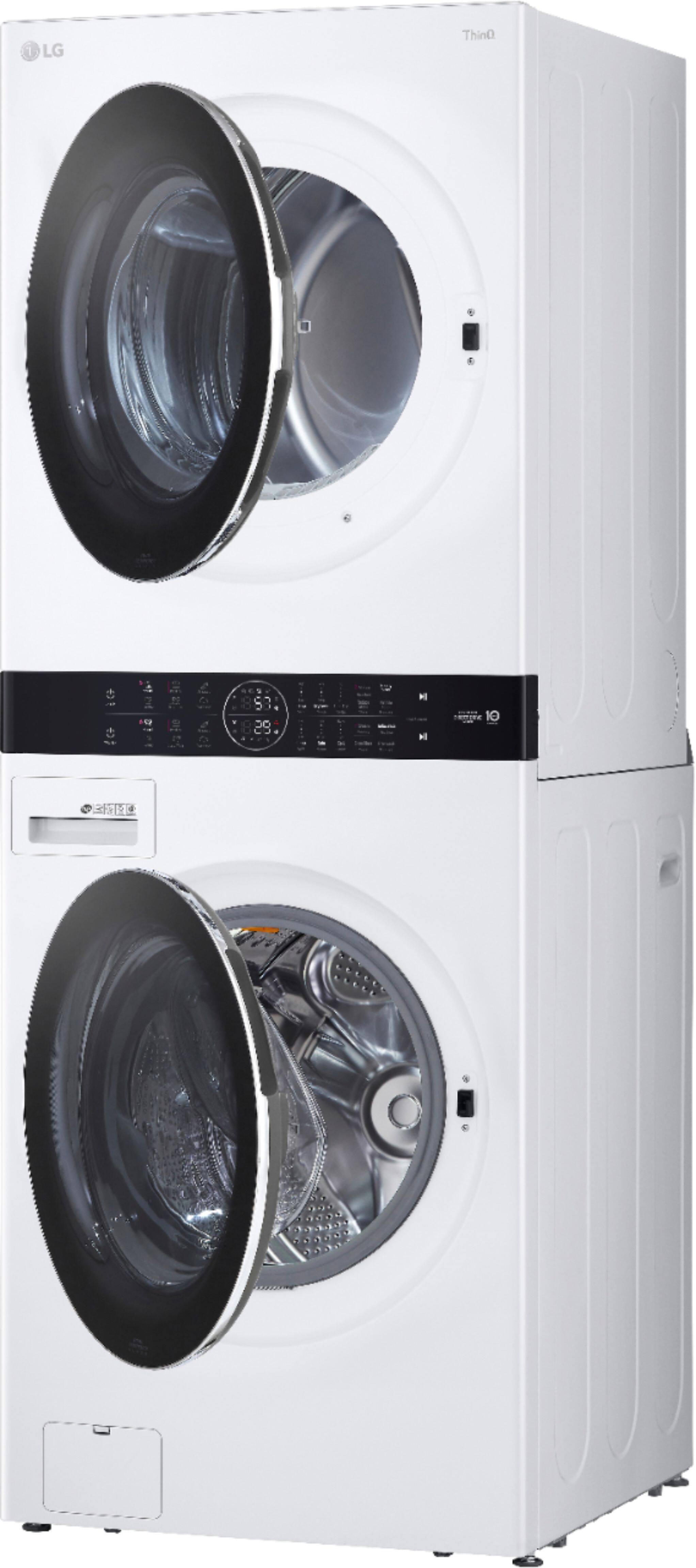 Alt View 11. LG - 4.5 Cu. Ft. HE Smart Front Load Washer and 7.4 Cu. Ft. Gas Dryer WashTower with Steam and Built-In Intelligence - White.