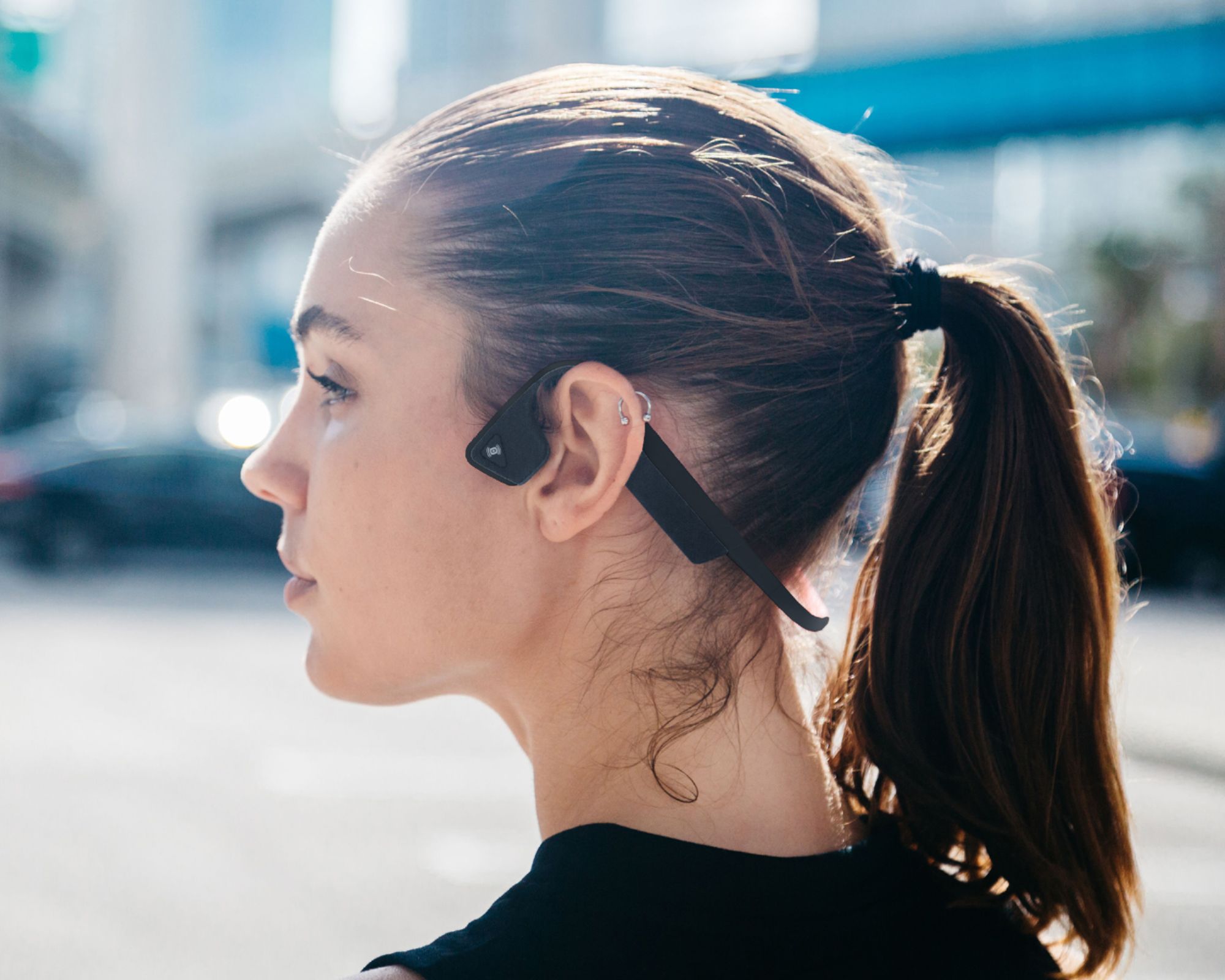 Best Buy: AfterShokz Air Wireless Bone Conduction Open-Ear Headphones Slate  Gray AS650SG