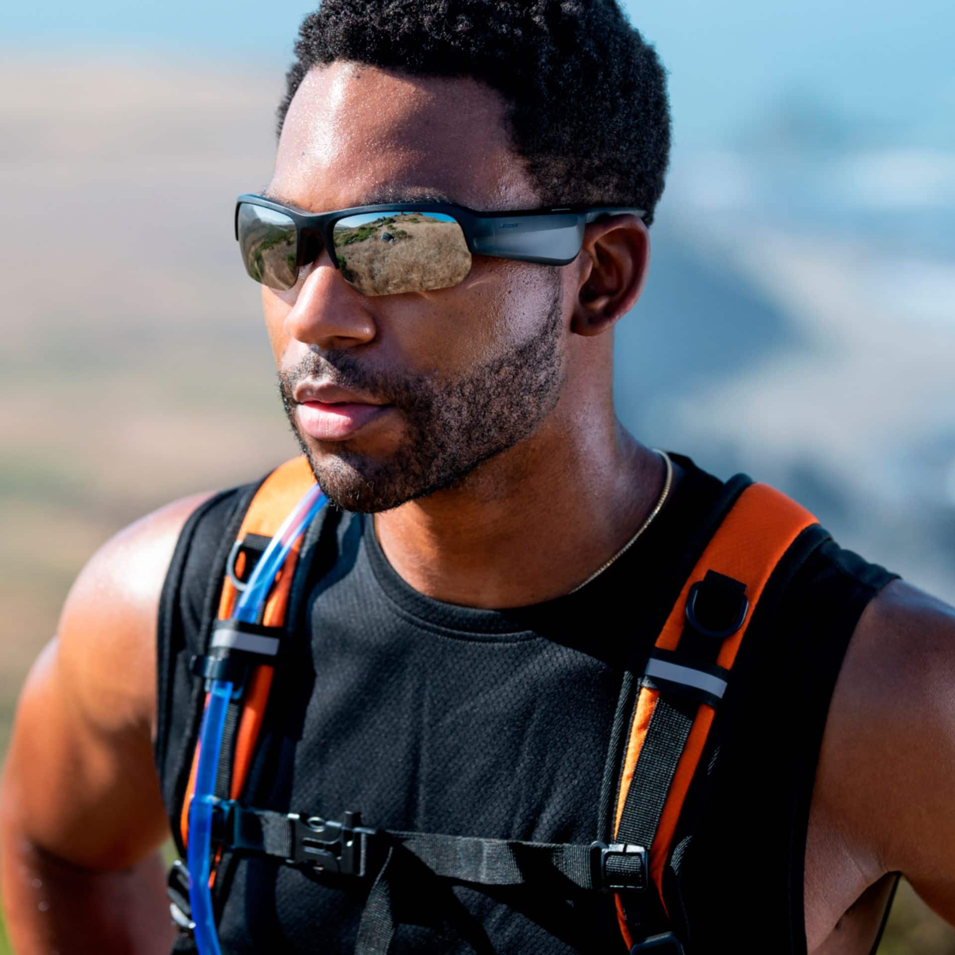 Alt View 17. Bose - Frames Tempo – Sports Audio Sunglasses with Polarized Lenses - Black.