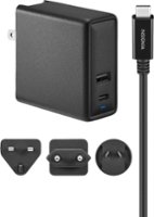 Insignia™ - 65W 8 ft. International Laptop Charger for USB-C Laptops - Black - Front_Zoom