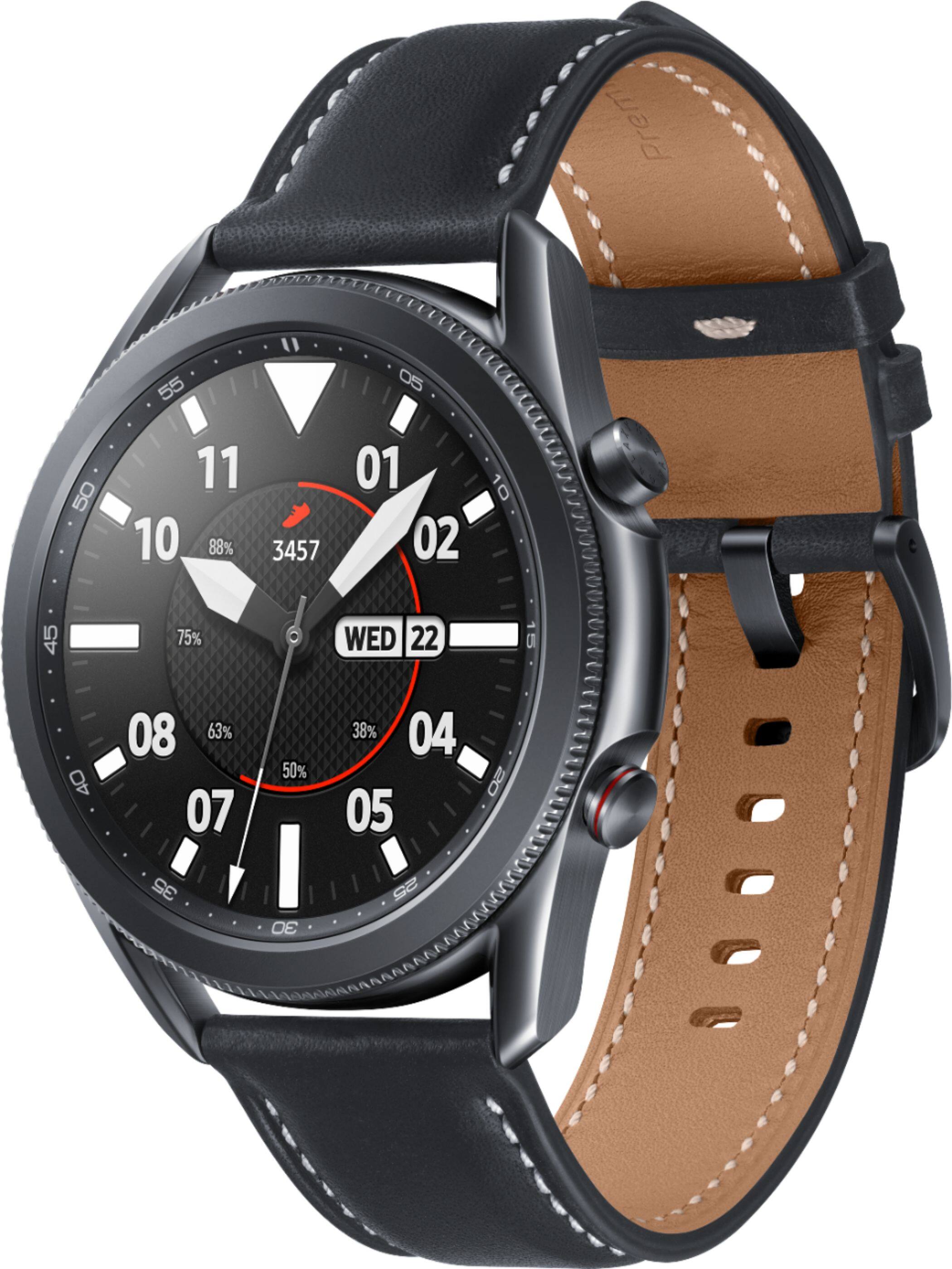 Alt View 11. Samsung - Galaxy Watch3 Smartwatch 45mm Stainless LTE - Mystic Black.