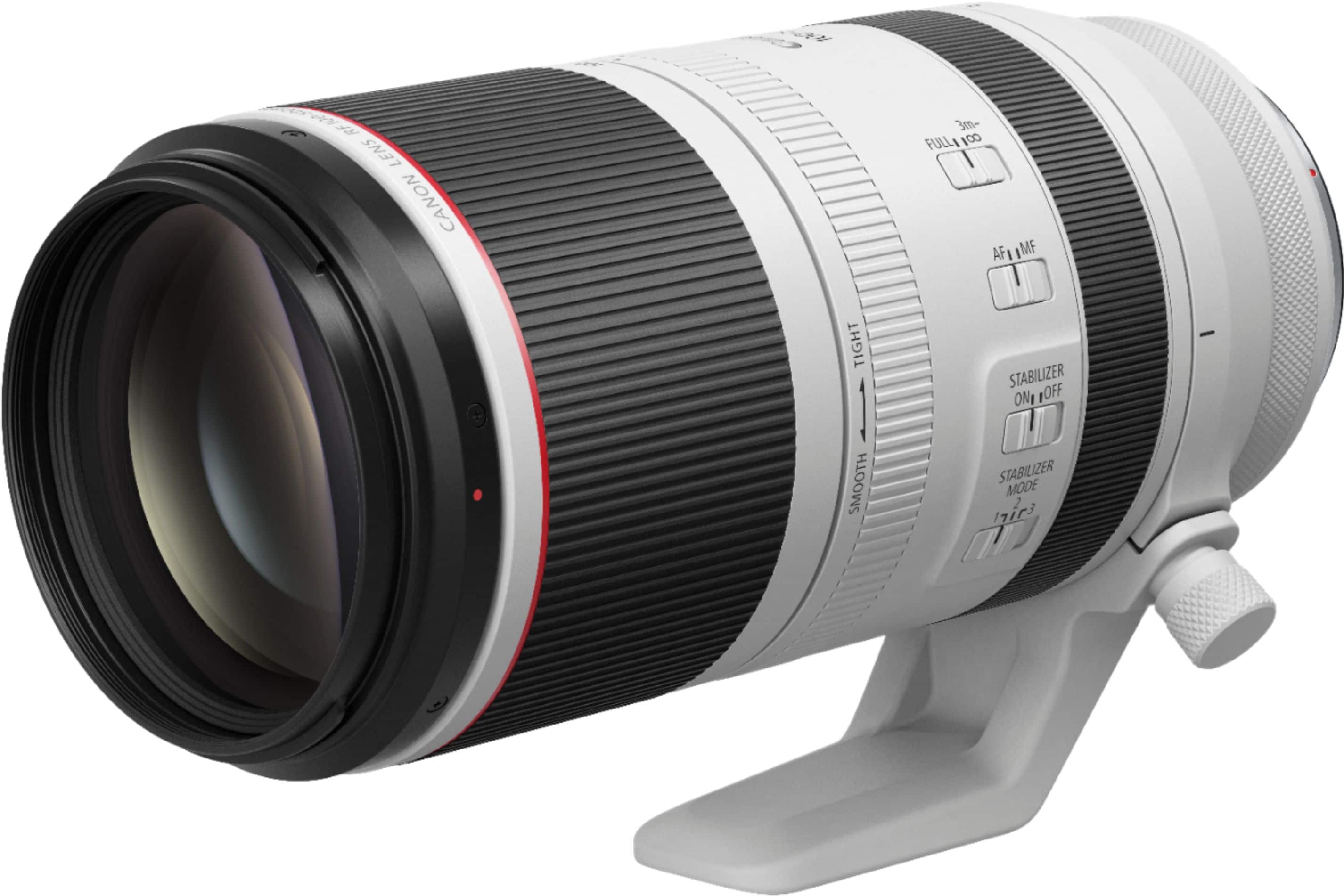 Angle. Canon - RF100-500mm F4.5-7.1 L IS USM Telephoto Zoom Lens for EOS R-Series Cameras - White.