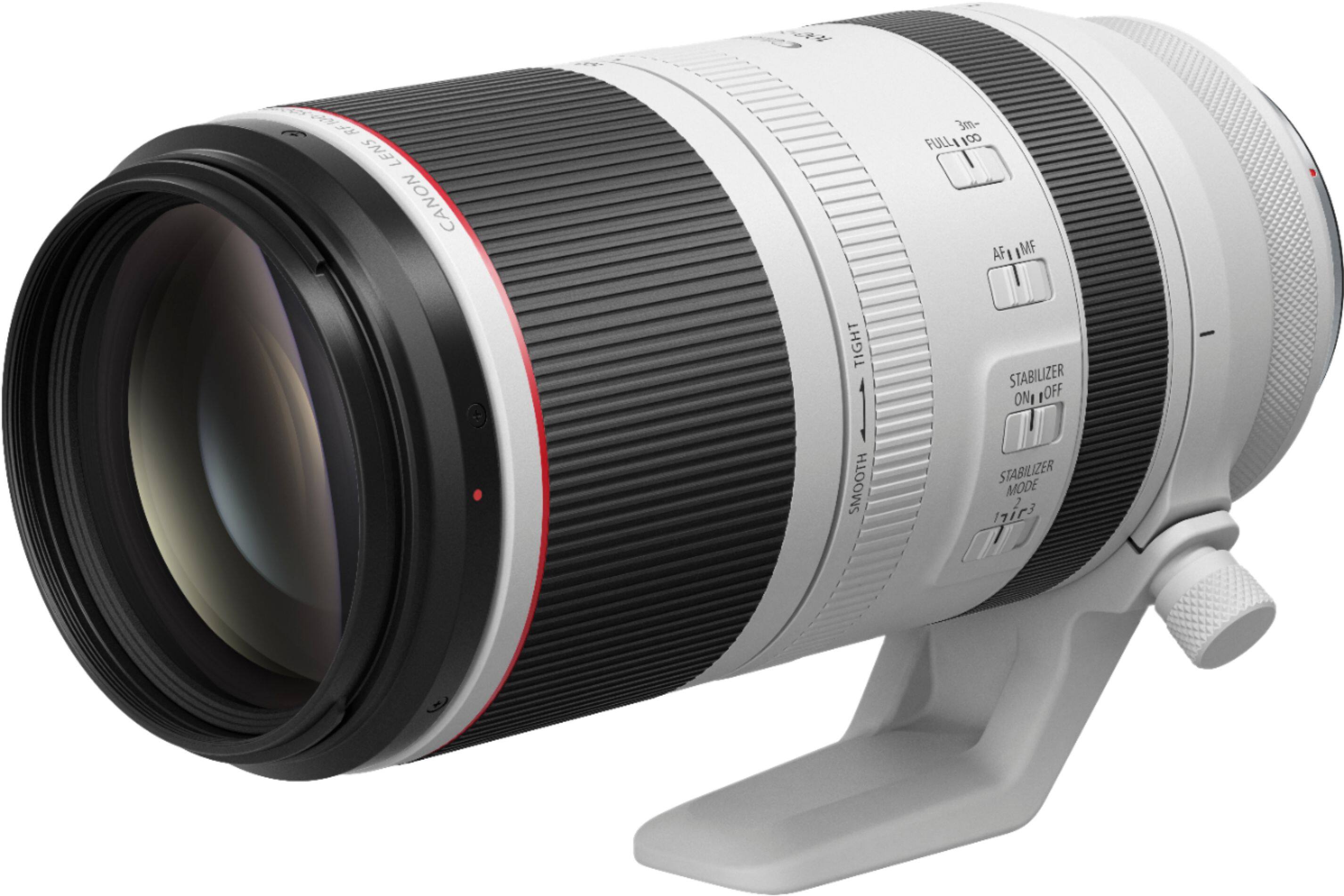 Angle. Canon - RF100-500mm F4.5-7.1 L IS USM Telephoto Zoom Lens for EOS R-Series Cameras - White.