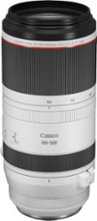 Canon - RF 100-500mm f/4.5-7.1 L IS USM Telephoto Zoom Lens - White - Front_Zoom