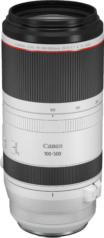 Canon RF100 500mm F4.5 7.1 L IS USM Telephoto Zoom Lens for EOS R Canon RF100 500mm F4.5 7.1 L IS USM Telephoto Zoom Lens for EOS R
