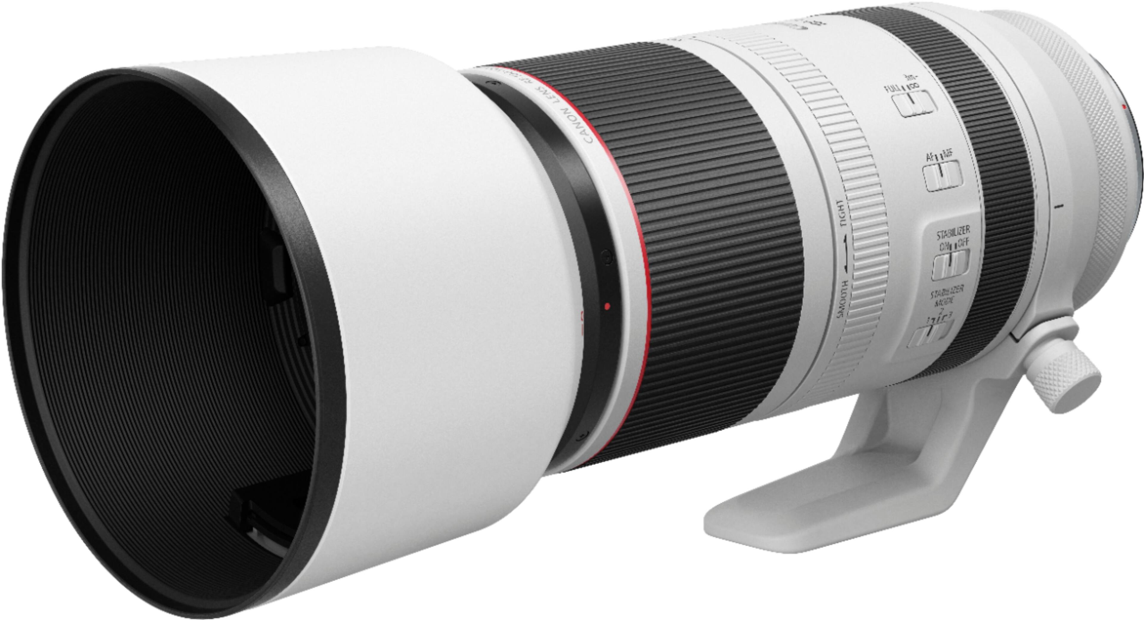 Alt View 12. Canon - RF100-500mm F4.5-7.1 L IS USM Telephoto Zoom Lens for EOS R-Series Cameras - White.