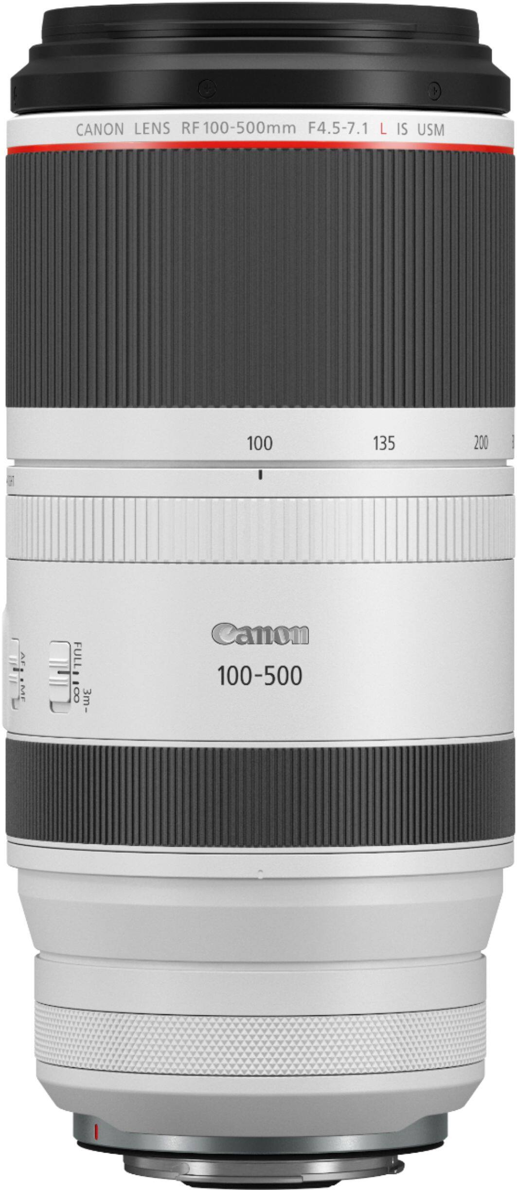 Alt View 1. Canon - RF100-500mm F4.5-7.1 L IS USM Telephoto Zoom Lens for EOS R-Series Cameras - White.