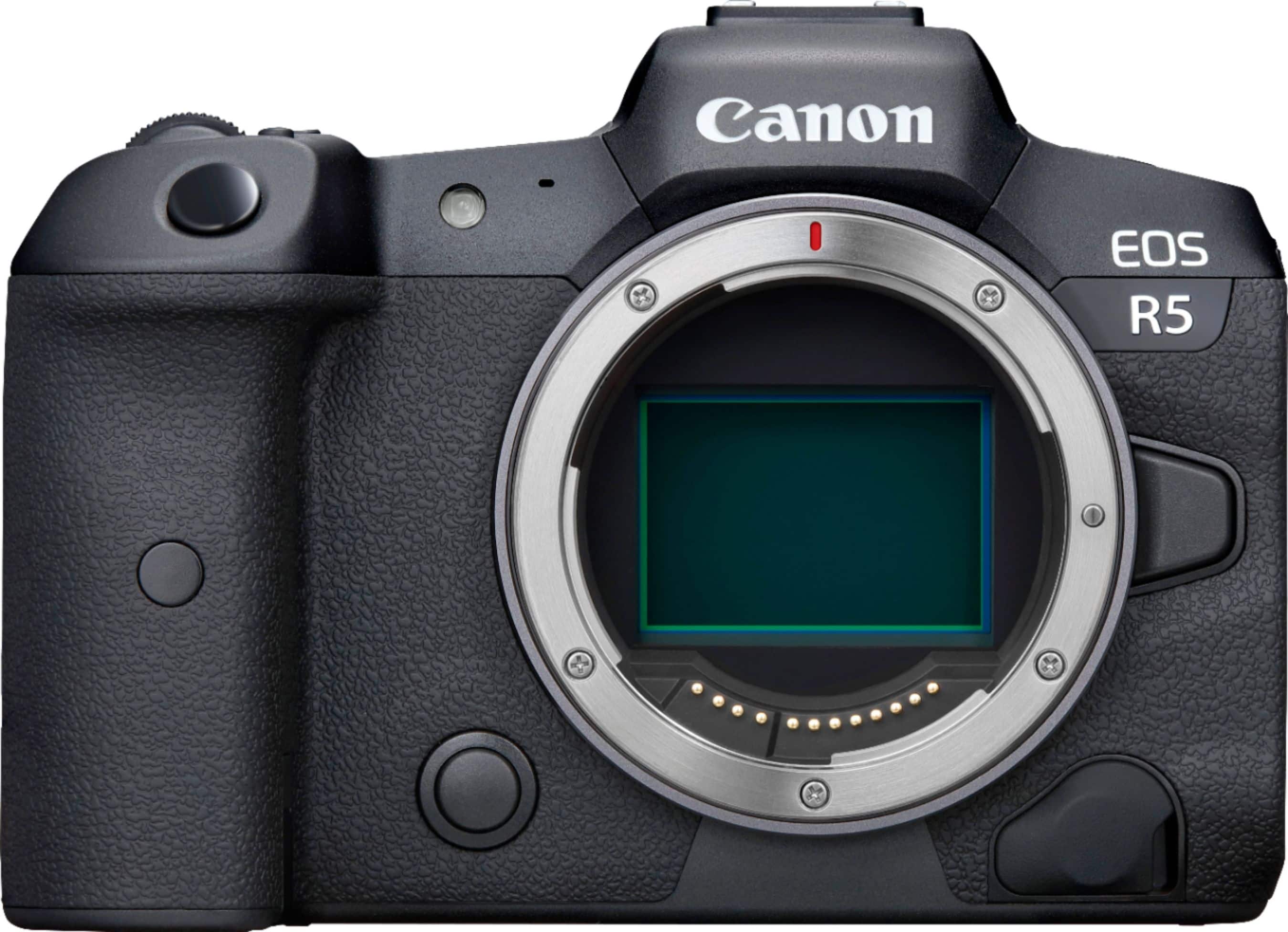 Front. Canon - EOS R5 Mirrorless Camera (Body Only) - Black.