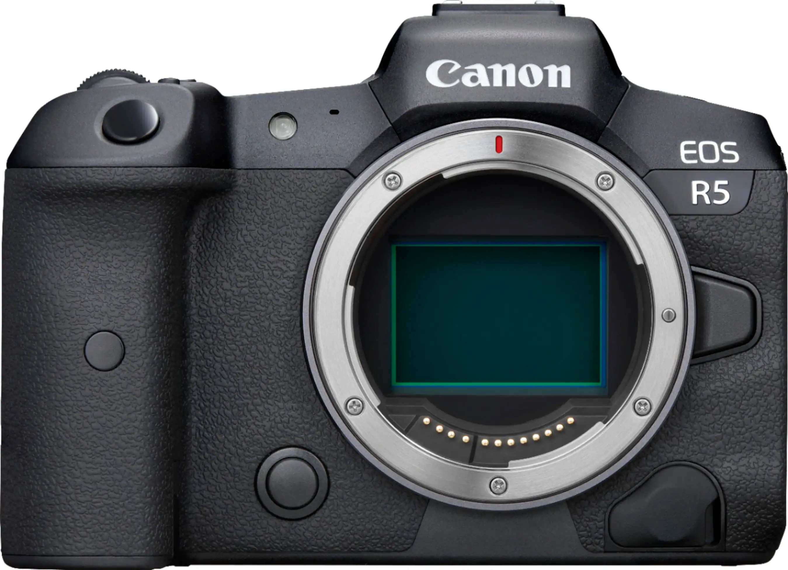 Front. Canon - EOS R5 Mirrorless Camera (Body Only) - Black.