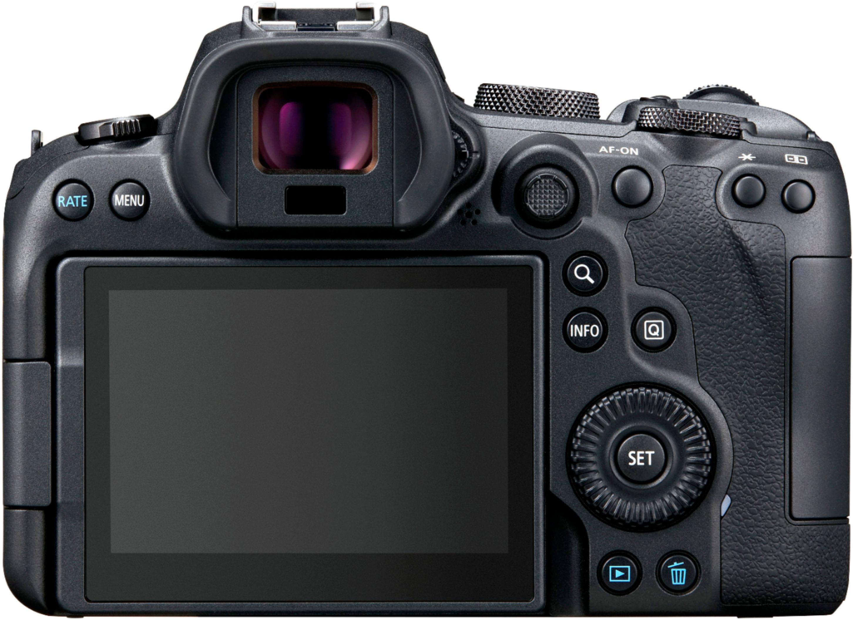 Back View: Canon - EOS R6 Mirrorless Camera (Body Only) - Black