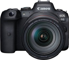 Canon - EOS R6 Mirrorless Camera with RF 24-105mm f/4L IS USM Lens - Black - Front_Zoom