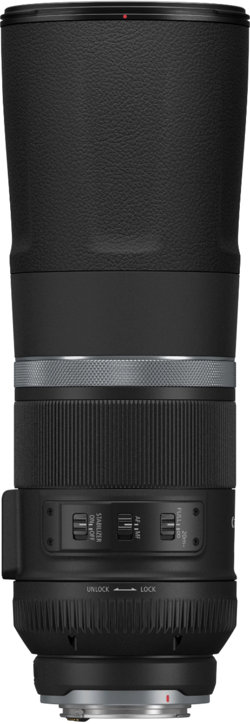 Back View: Canon - RF 600 f/4 L IS USM Telephoto Prime Lens for RF Mount Cameras - White
