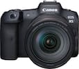 Front. Canon - EOS R5 Mirrorless Camera with RF 24-105mm f/4L IS USM Lens - Black.