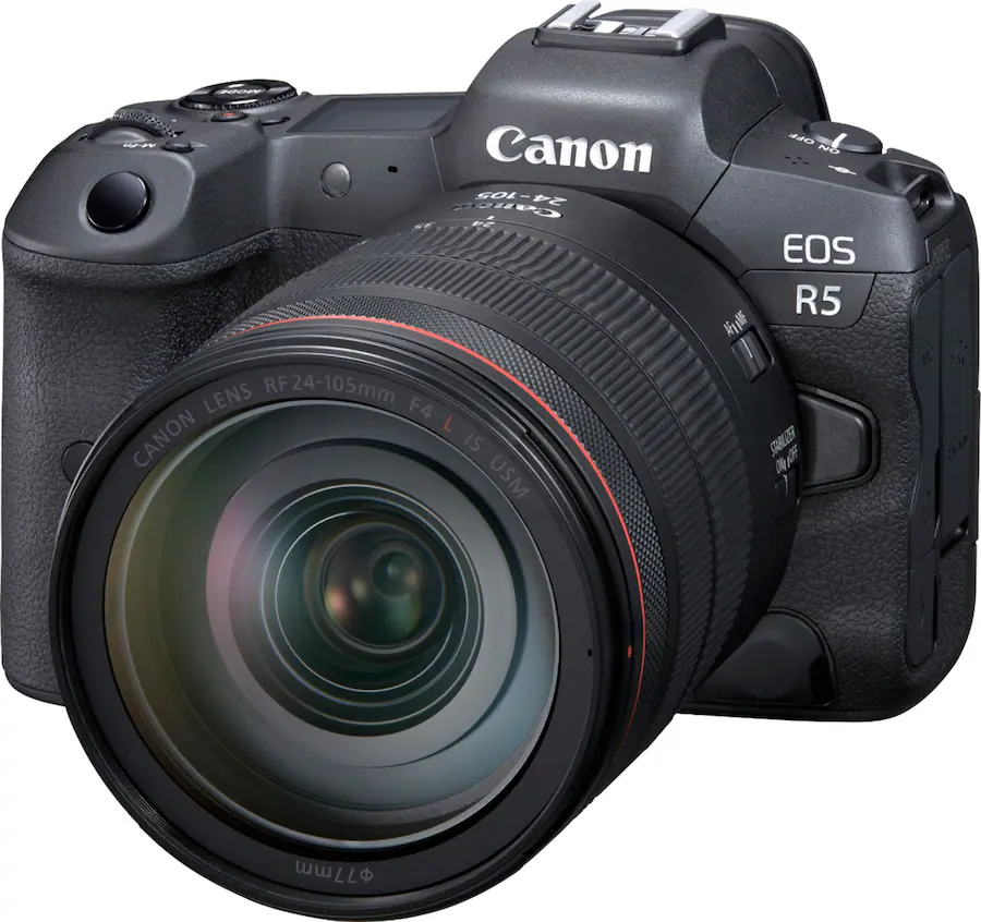 Canon R5 Hd Canon EOS R5 Mirrorless Camera with RF24 105mm f/4L IS USM Lens Black ...