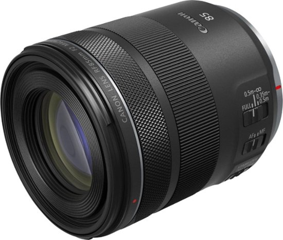 Front Zoom. Canon - RF 85mm f/2 Macro IS STM Medium Telephoto Lens for EOS R Cameras - Black.