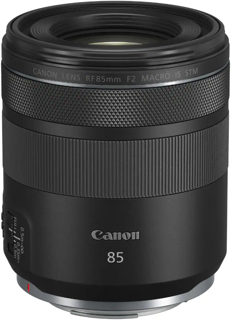 Canon RF85mm F2 Macro IS STM Medium Telephoto Lens for EOS R