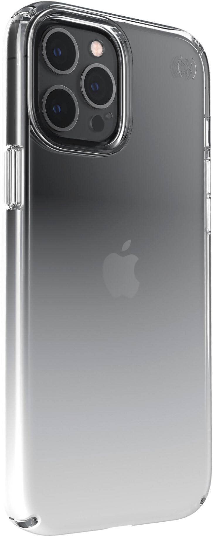 Left. Speck - Presidio Perfect-Clear Ombre Case for Apple® iPhone® 12 Pro Max - Atmosphere Fade.